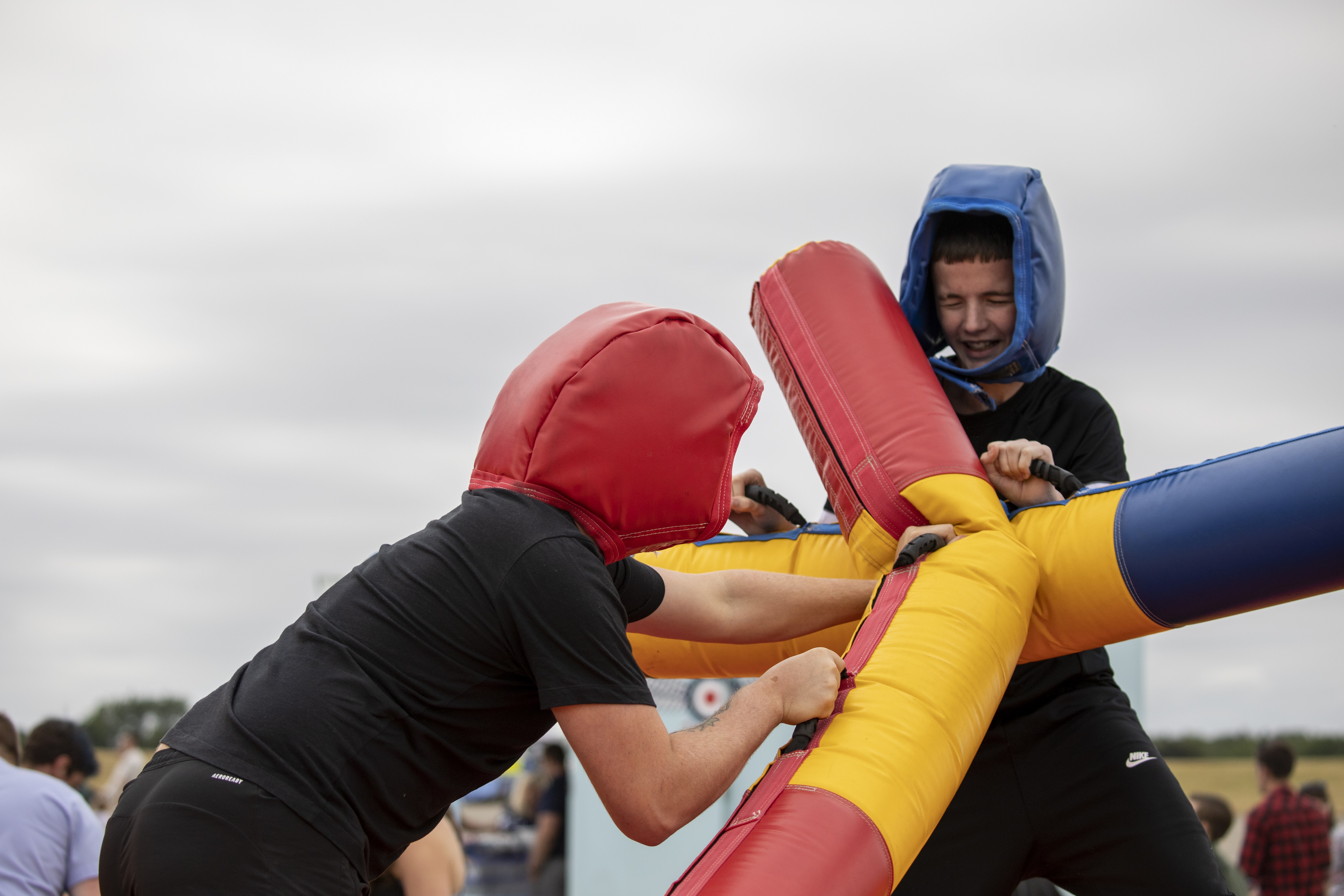 Children of all ages had plenty to keep them occupied with an inflatable “It’s a Knockout”